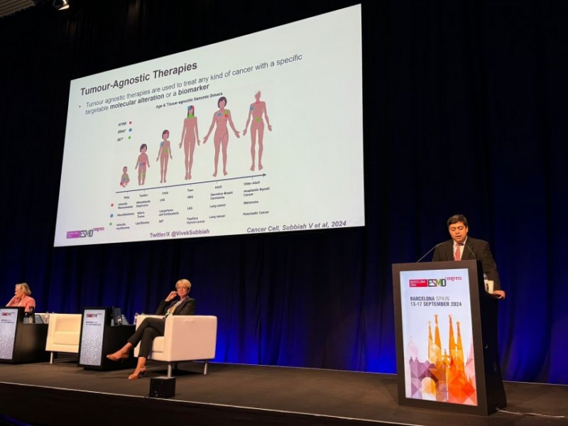 Vivek Subbiah about “Tumor-Agnostic Biomarker Driven Drug development" at ASCO and ESMO joint session