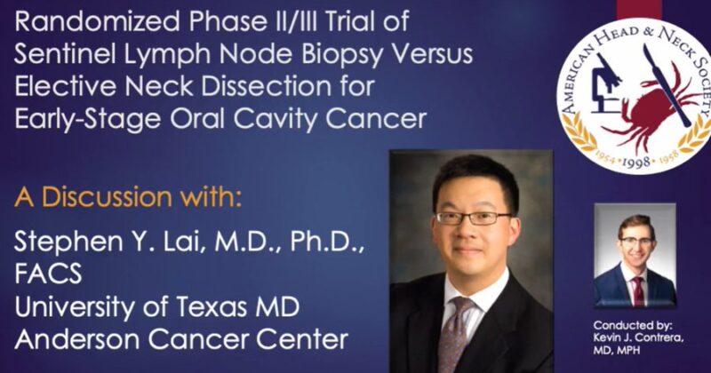 Kevin Contrera and Stephen Lai on NRG Oncology Trial HN006