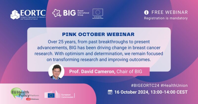 David Cameron will be a key speaker at the BIGEORTC24 webinar – EORTC