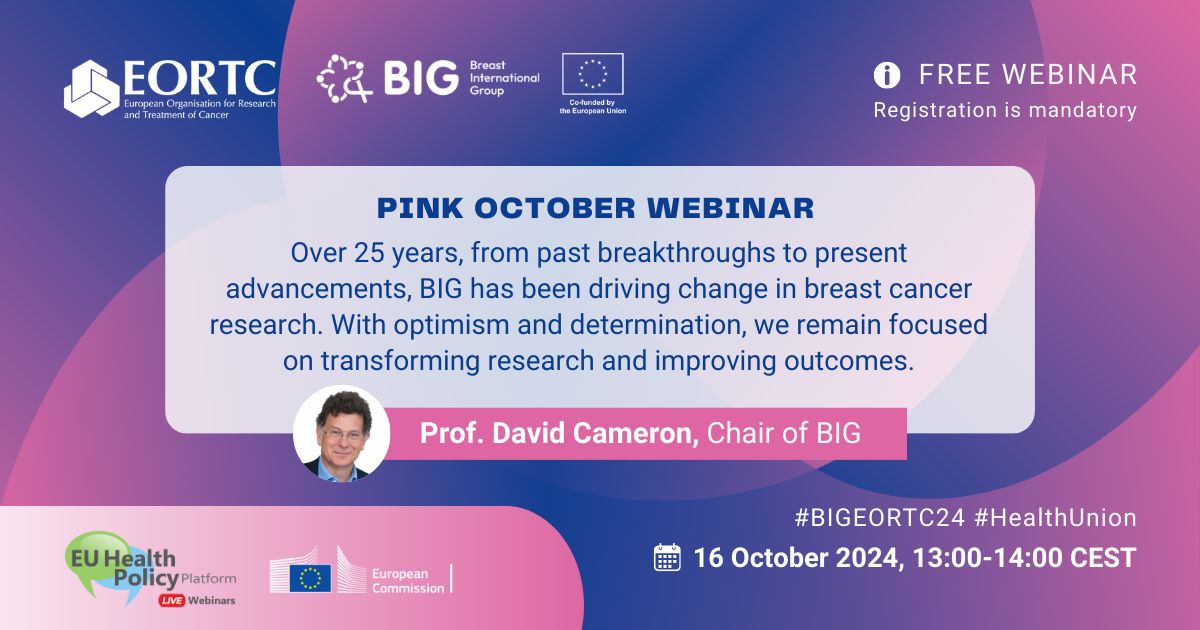 David Cameron will be a key speaker at the BIGEORTC24 webinar – EORTC