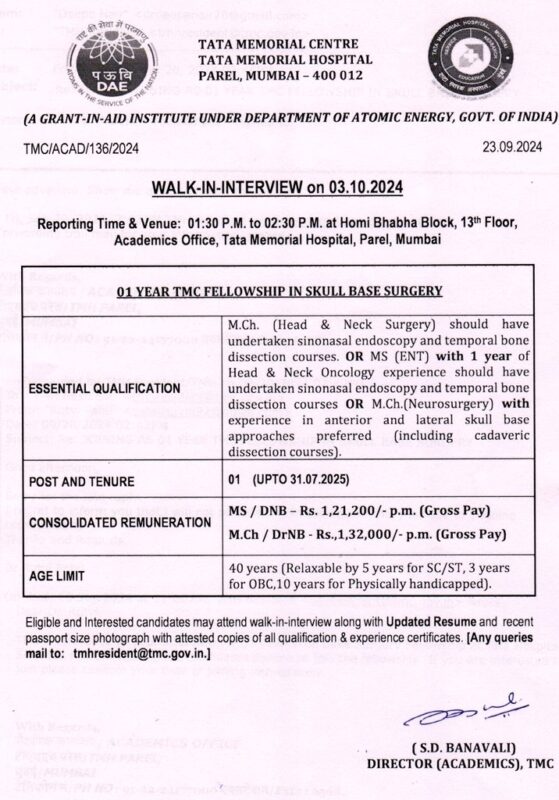 Deepa Nair: Don't miss the chance to work in one of the high volume centres Tata Memorial Hospital