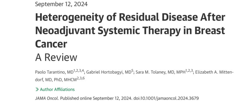 Paolo Tarantino: Are all residual diseases equal?