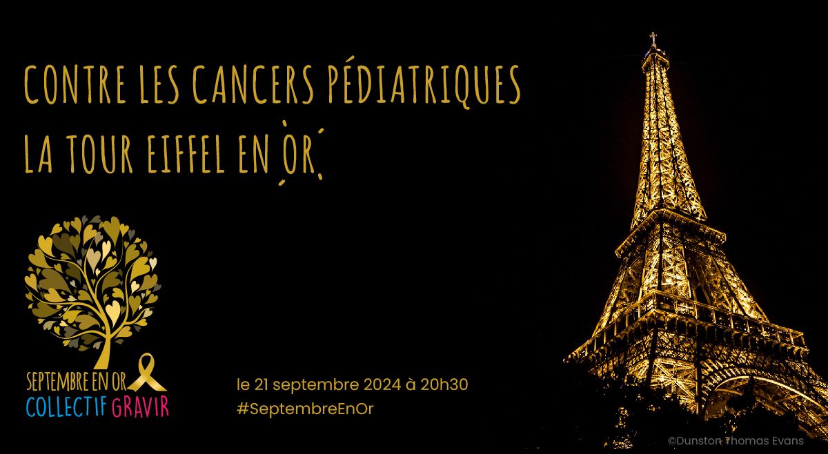 Eiffel Tower will sparkle in support of the fight against pediatric cancers