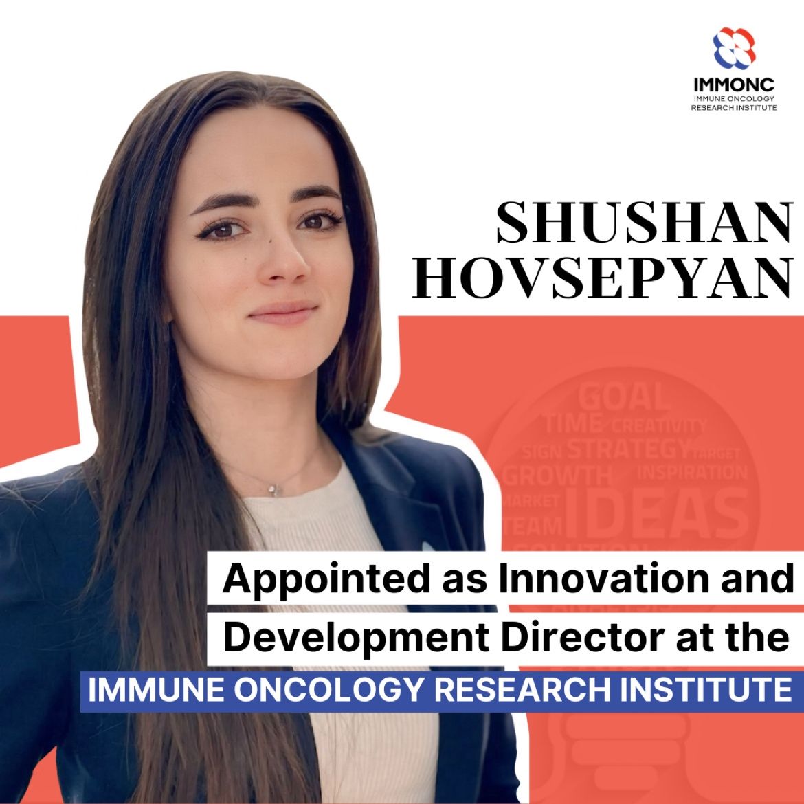 Shushan Hovsepyan is appointed as Innovation and Development Director at IMMONC