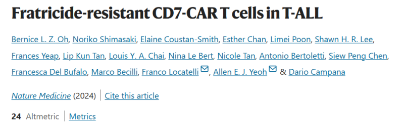 Ulrike Harjes: Fratricide-resistant CD7-CAR T cells in T-ALL