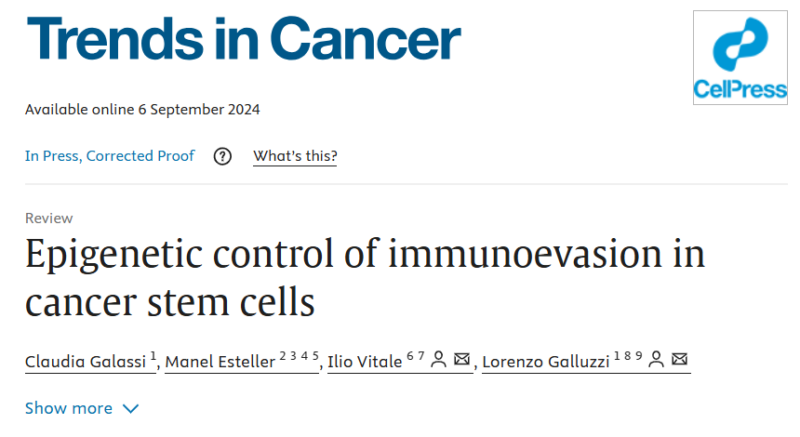 Lorenzo Galluzzi: Our recent piece on cancer CSCs and immunity