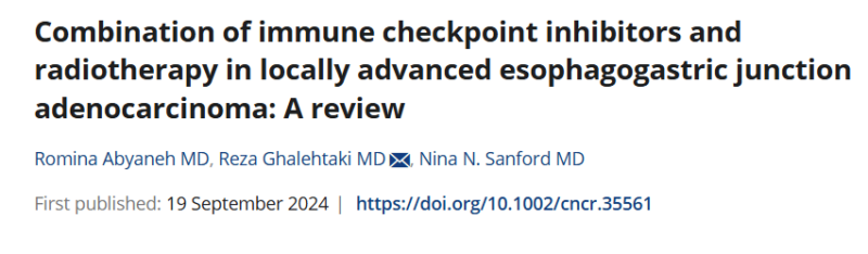 Cathy Eng: Combination of ICI's and radiotherapy in locally advanced GEJ adenocarcinoma