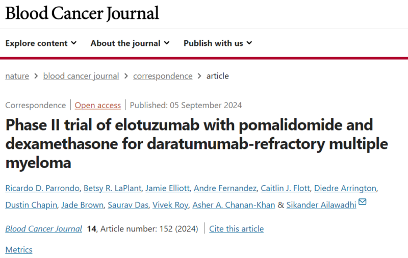 Myeloma Paper of the Day, September 7th, suggested by Robert Orlowski