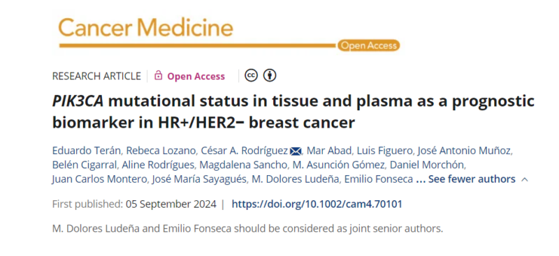 Eduardo Terán: mBC and PIK3CA mutations in tissue and plasma