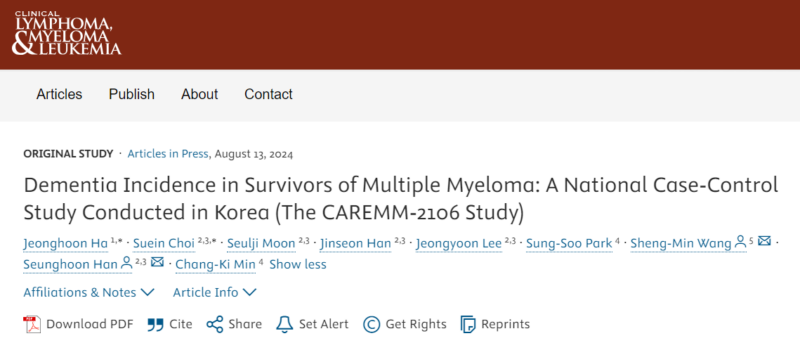 Myeloma Paper of the Day, September 8th, suggested by Robert Orlowski