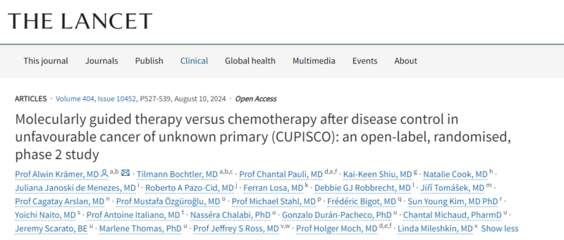 Heidi Ko: The importance of comprehensive genomic profiling in cancer of unknown primary