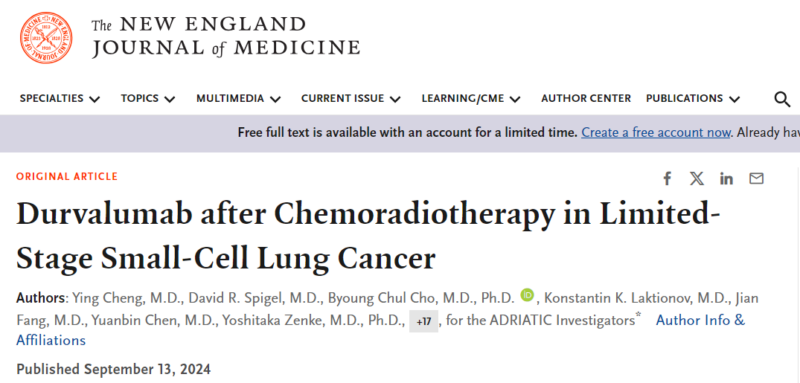 New standard of care for Limited-Stage Small-Cell Lung Cancer, summary by Estela Rodriguez 