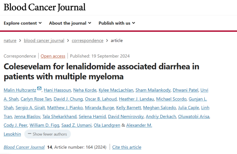 Myeloma Paper of the Day, September 21st, suggested by Robert Orlowski