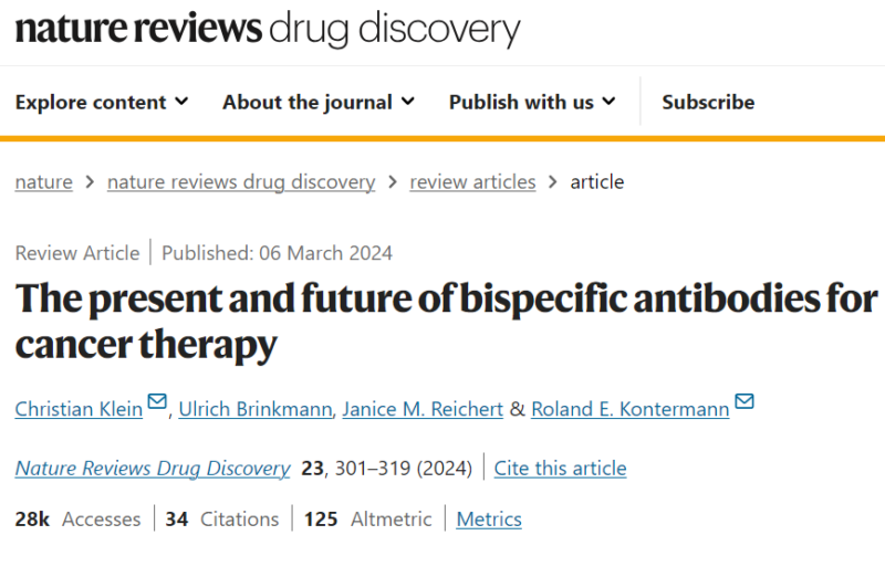 Bispecific antibodies for cancer therapy