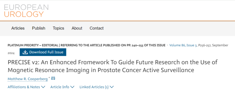 María Natalia Gandur Quiroga: PRECISE v2 - An updated framework to guide the use of MRI in Prostate Cancer