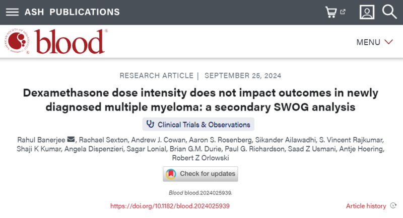 Myeloma Paper of the Day, September 26th, suggested by Robert Orlowski