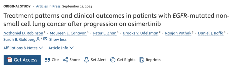 Stephen V Liu: Retrospective report on treatment post osimertinib for EGFR NSCLC