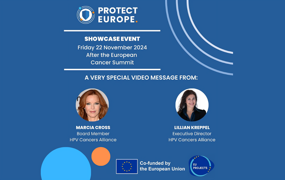 Marcia Cross and Lillian Kreppel at the PROTECT EUROPE Showcase Event – European Cancer Organisation