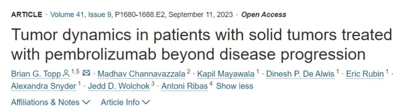 Pembrolizumab generates meaningful efficacy in a subset of patients treated beyond RECIST v1.1 progression