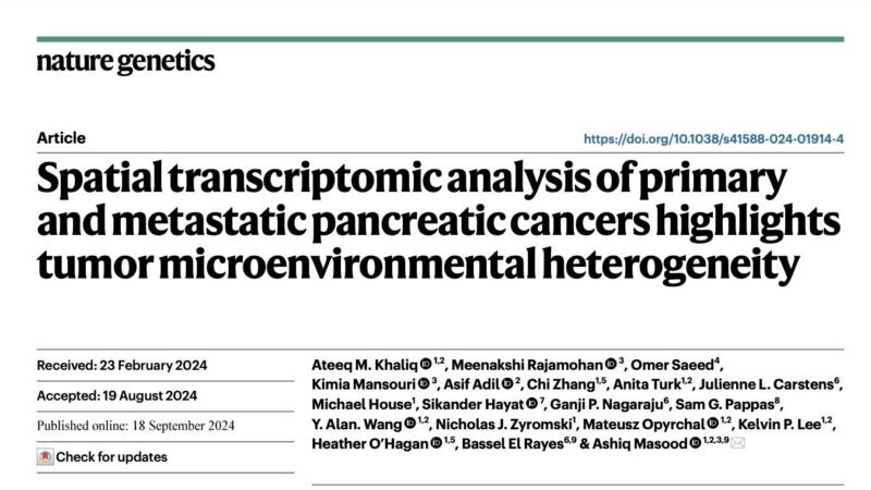 Ashiq Masood: Mapping pancreatic cancer ecosystems across primary tumors and metastases