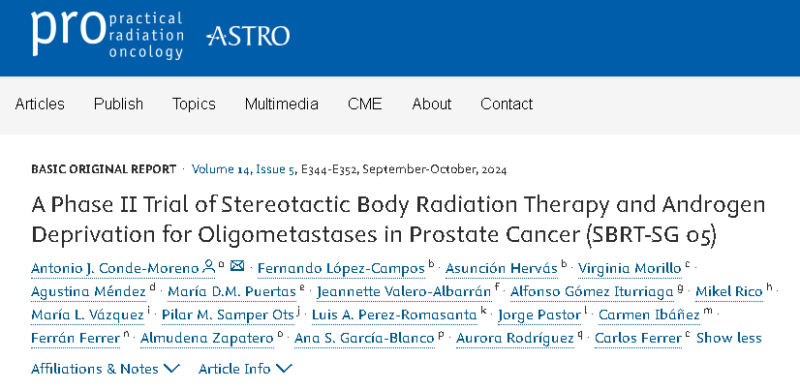 SBRT and Androgen Deprivation for Oligometastases in Prostate Cancer