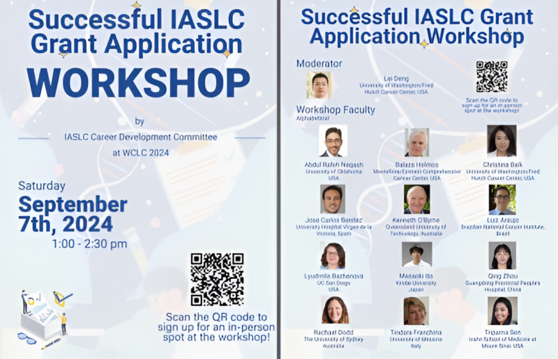 Aakash Desai: Don’t miss the IASLC Grant Application Workshop by WCLC24