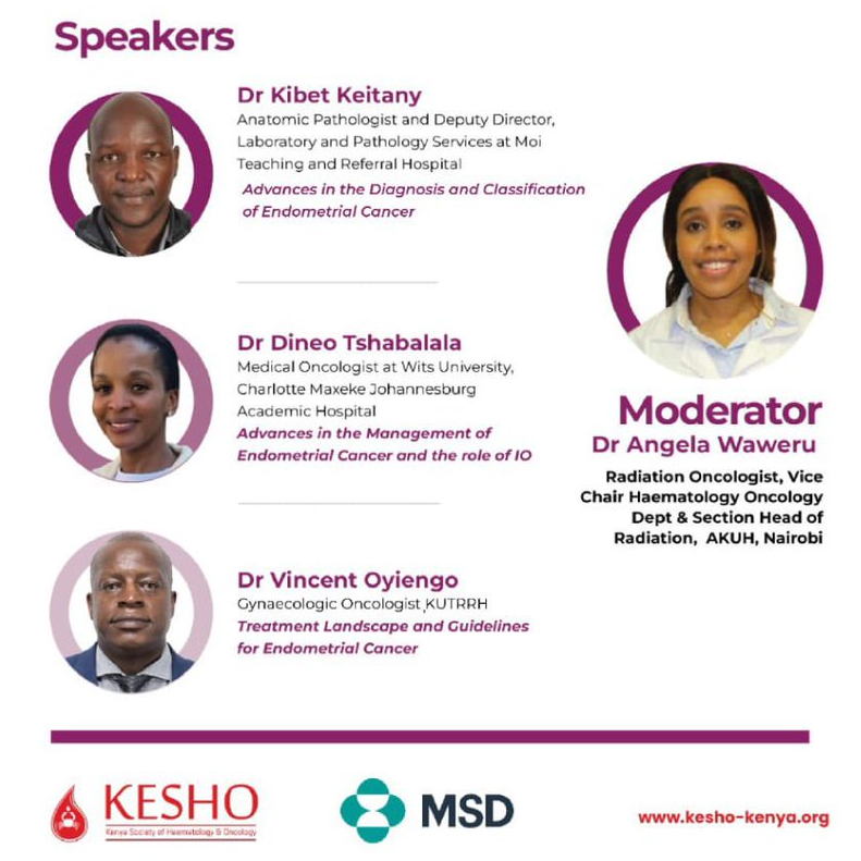 Virtual webinar on Endometrial Cancer led by Dr Angela Waweru - KESHO