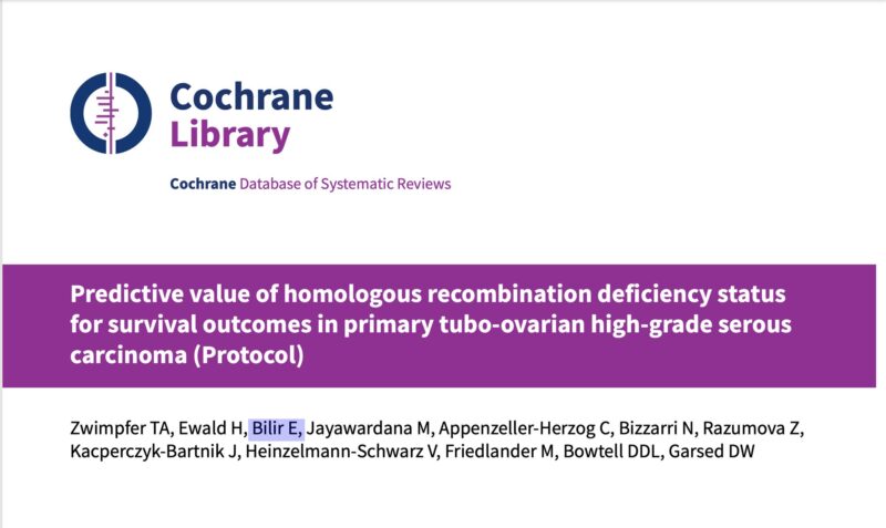 Esra Bilir: Predictive value of homologous recombination deficiency in primary tubo-ovarian high-grade serous carcinoma