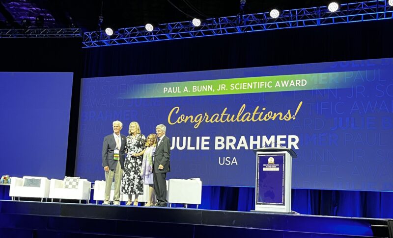 Julie Brahmer received Paul A. Bunn Scientific Award