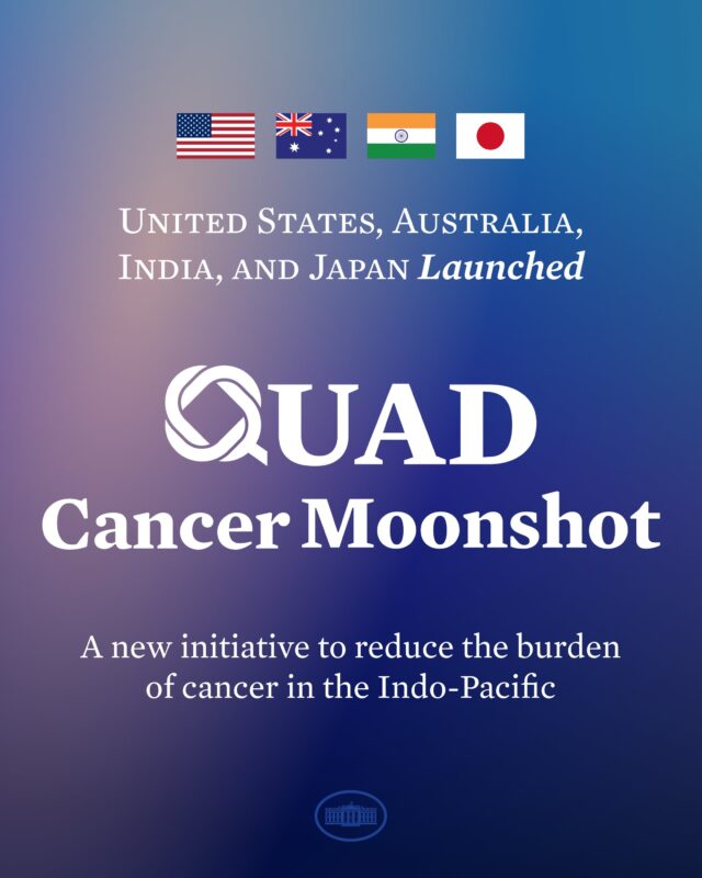 The United States, Australia, India and Japan Launched Quad Cancer Moonshot