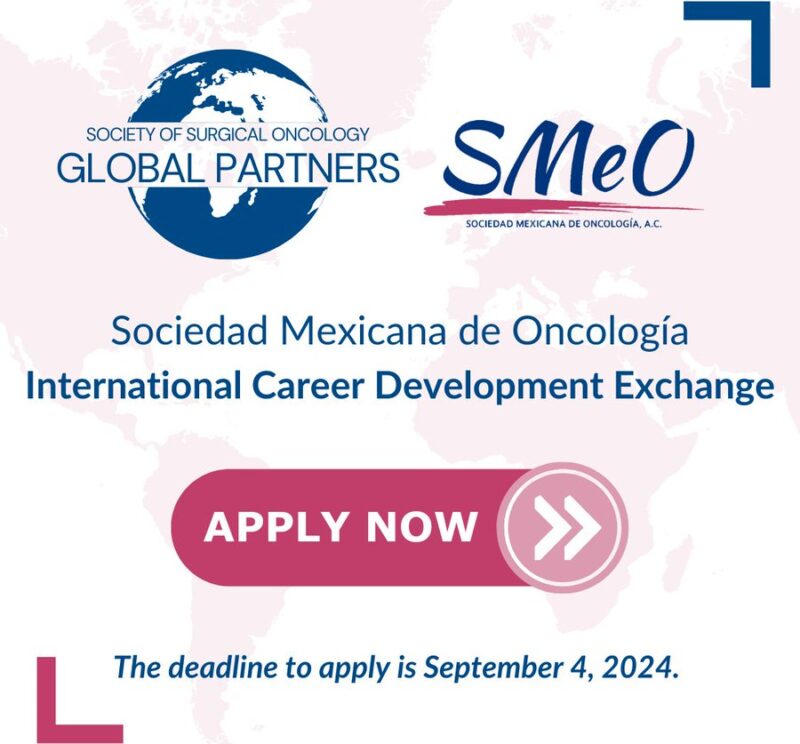 Society of Surgical Oncology – Apply for the first ever International Career Development Exchange