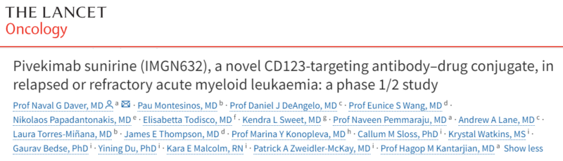 Naveen Pemmaraju: Pivekimab sunirine in relapsed or refractory acute myeloid leukaemia