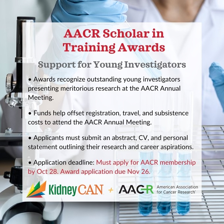 AACR Scholars in Training Award - KidneyCAN