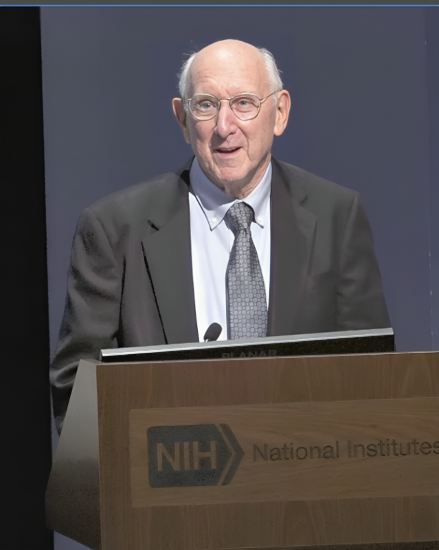 Steven Rosenberg was presented with a milestone award for 50 years of excellent service to National Cancer Institute