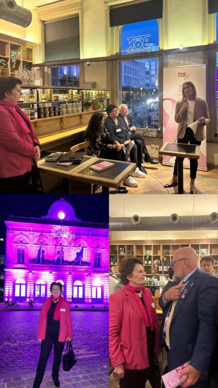 Françoise Meunier: Honoured to attend the Pink Ribbon Belgium event launching Breast Cancer Awareness Month