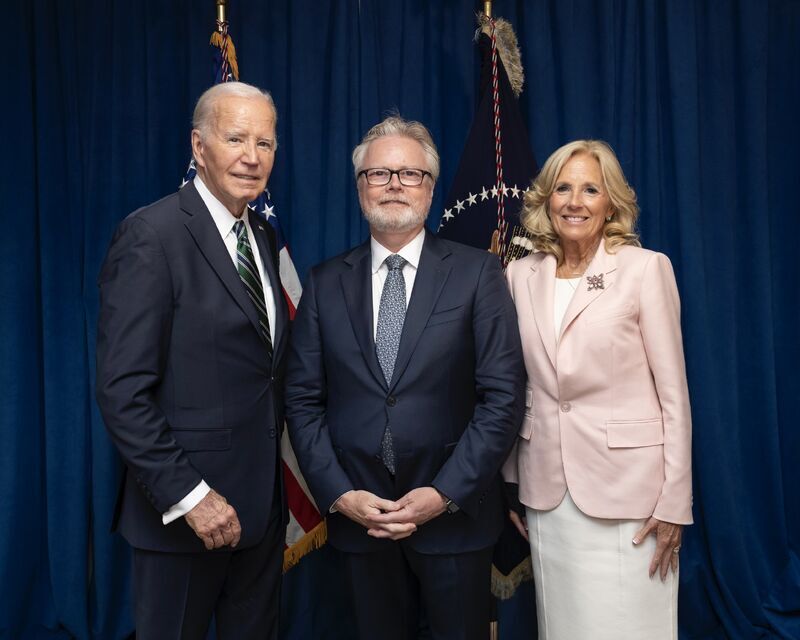 President Biden presented the ARPA-H award to J. Quincy Brown and Brian Summa