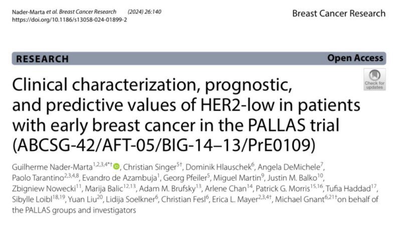 Guilherme Nader Marta: The impact of low levels of HER2 expression in the Ph3 PALLAS trial