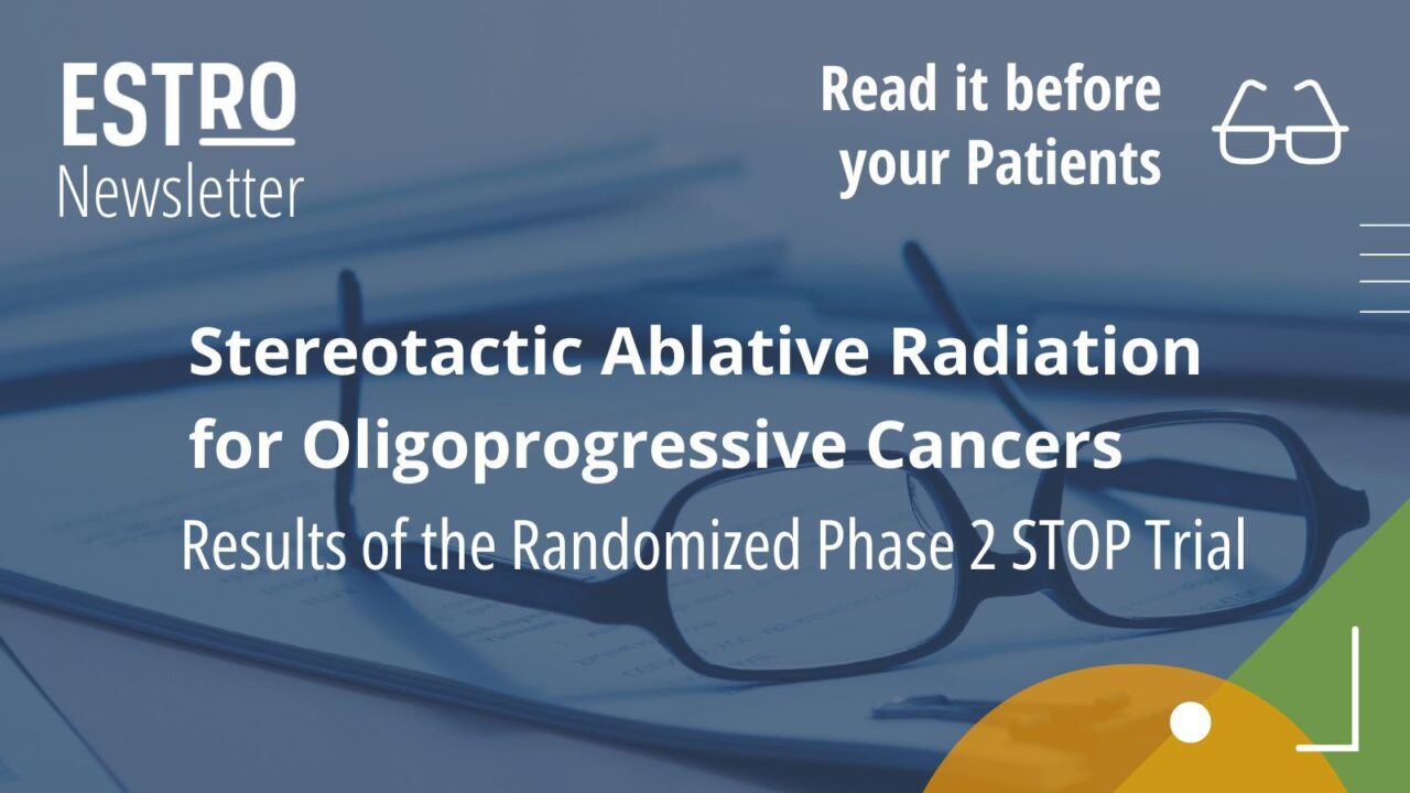 Stereotactic Ablative Radiation trial results published in Red Journal – ESTRO