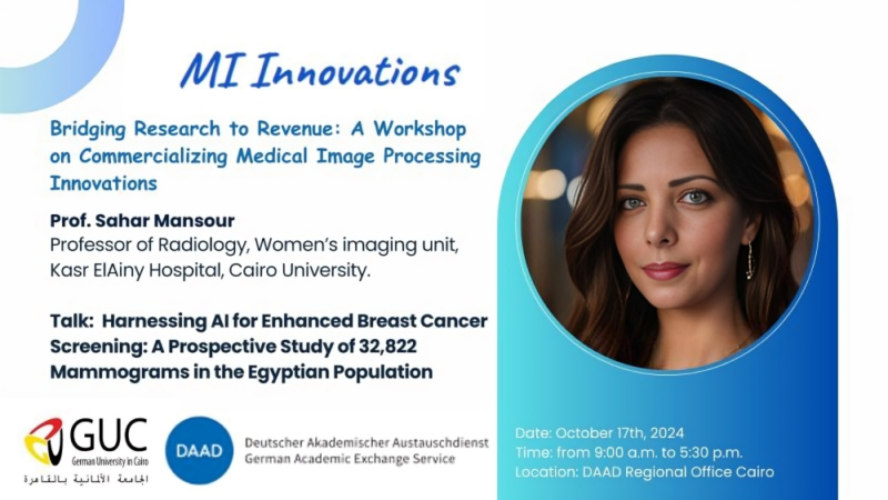 Sahar Mansour: Bridging Research to Revenue - A Workshop on Commercializing Medical Image Processing Innovations