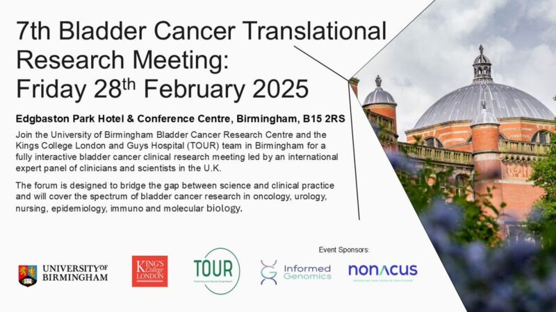 Mieke Van Hemelrijck: Early bird registration for the 7th Bladder Cancer Translational Research Meeting is open!