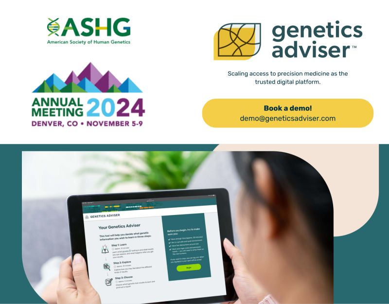 Genetics Adviser - American Society of Human Genetics Annual Meeting 2024