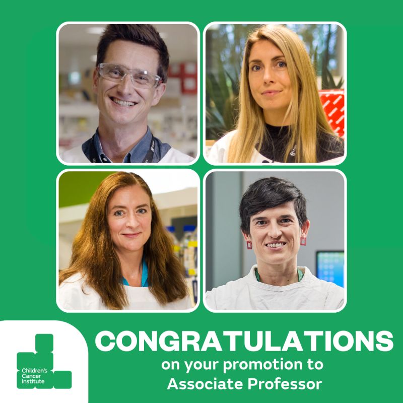 Children's Cancer Institute - Celebrating the appointment of four incredible researchers to Associate Professor