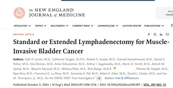 Extended lymphadenectomy to increase perioperative risks in Muscle-Invasive Bladder Cancer