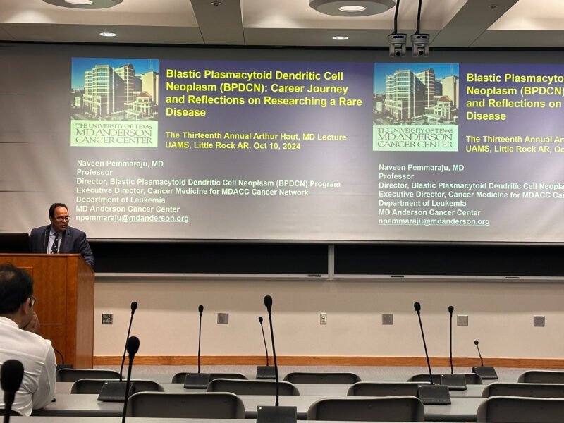 Anup Trikannad: Honored to discuss BPDCN with Dr. Naveen Pemmaraju at Grand Rounds at UAMS