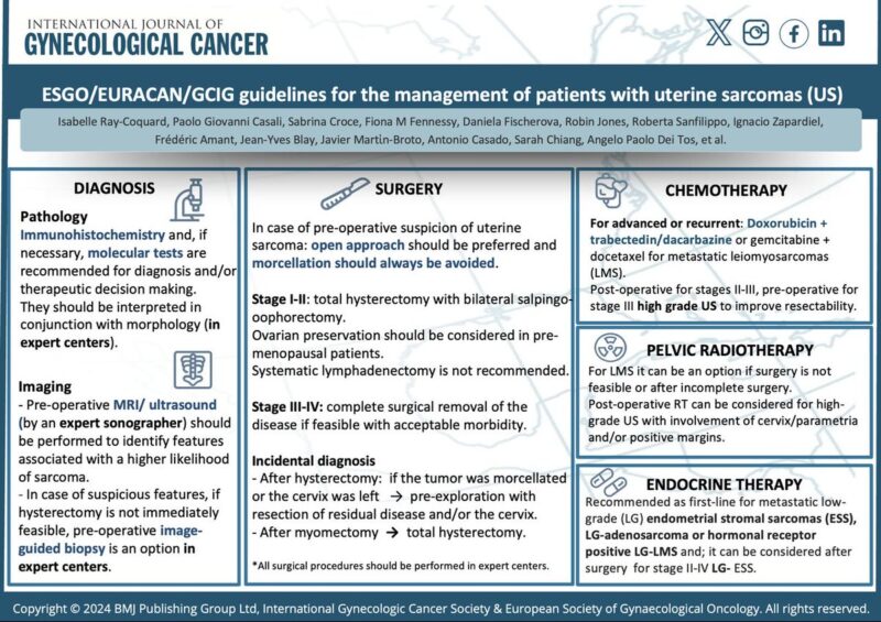 IJGC - New ESGO/EURACAN/GCIG guidelines for uterine sarcomas