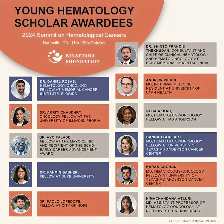 2024 Young Hematology Scholar Awardees - Binaytara Foundation