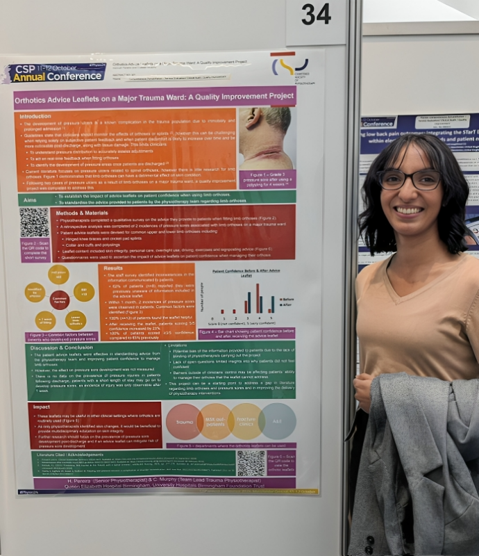 Hannah Pereira: Proud to have my project poster on display at the CSP conference