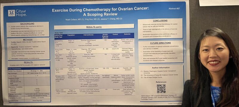 Jessica Cheng: Exercise during neoadjuvant chemo for ovarian cancer may decrease intraoperative complications