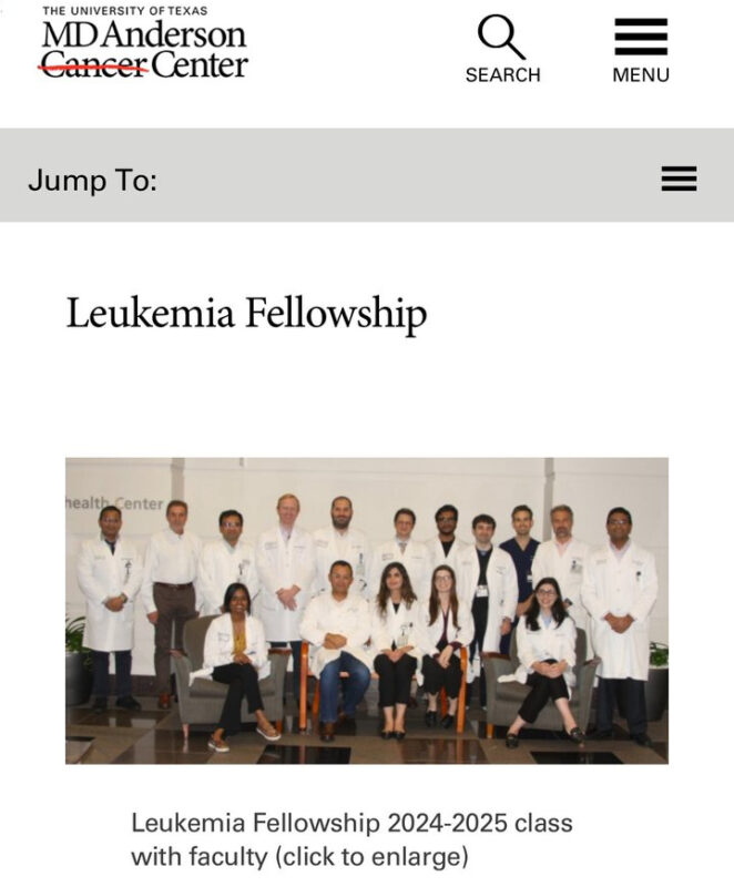 Naveen Pemmaraju: Proud to highlight our world-class Leukemia Fellowship