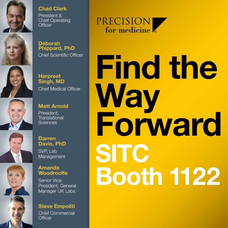 Join Precision for Medicine's leadership team at SITC 2024